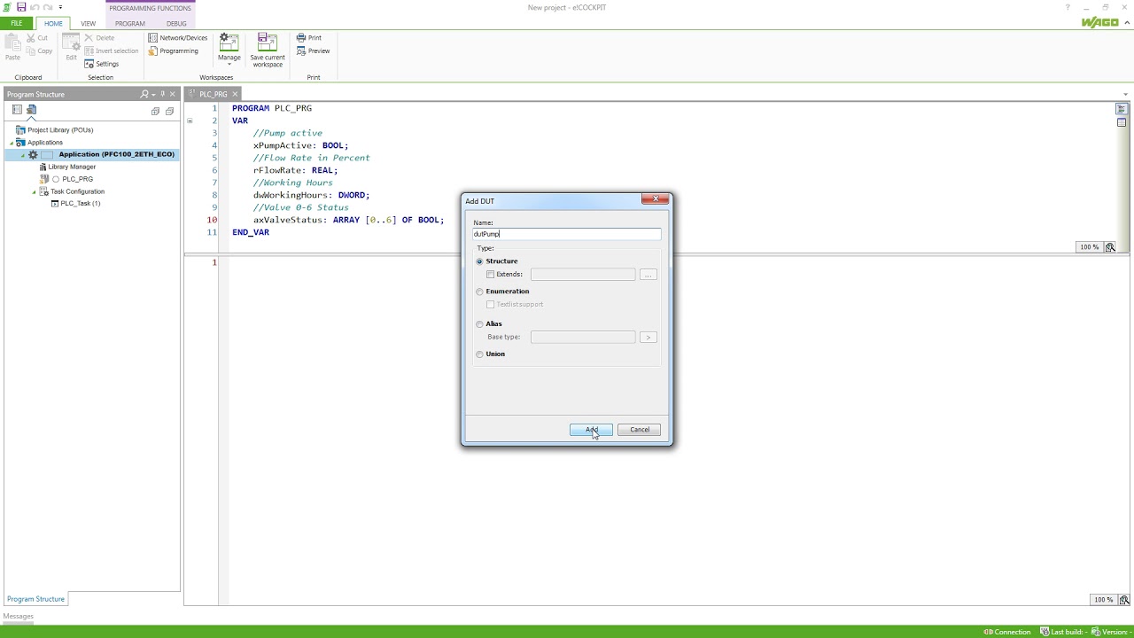 e!COCKPIT: How to use datatype structures in e!COCKPIT software - YouTube