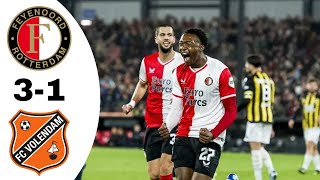Feyenoord Vs Fc Volendam 3-1 Highlights Eredivisie 20232024