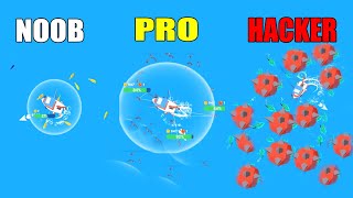 NOOB vs PRO vs HACKER in Fish Idle Game screenshot 4