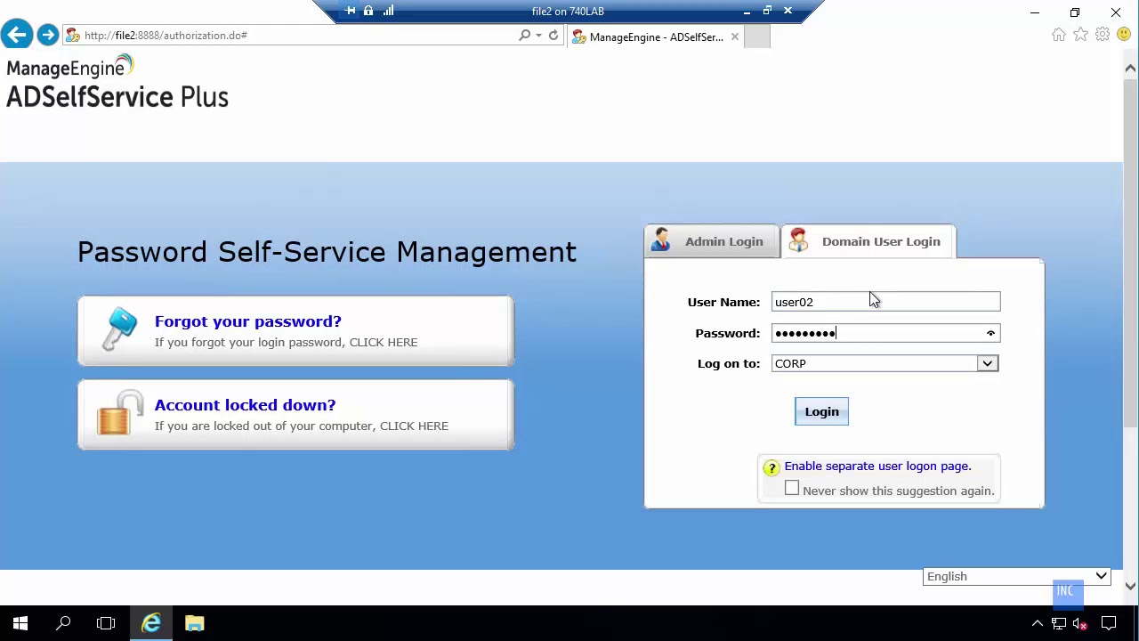 Self password reset with Google time based authenticator