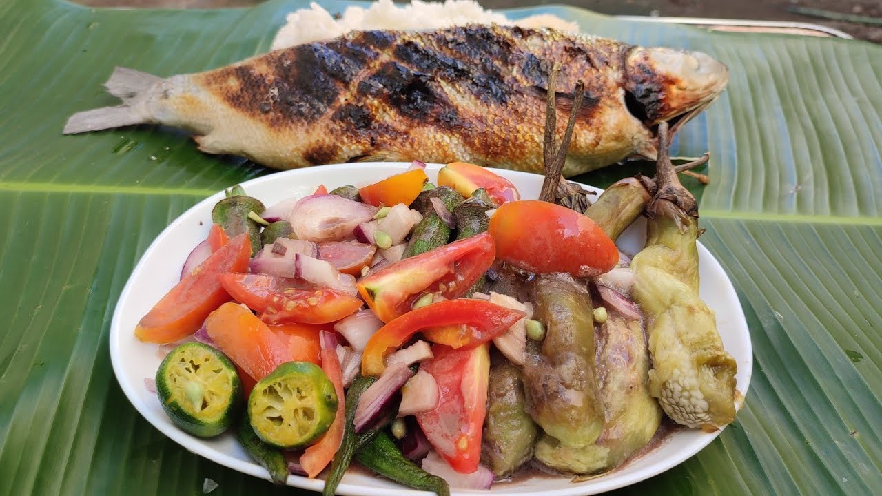 INIHAW NA BANGUS | INSALADANG TALONG AT OKRA