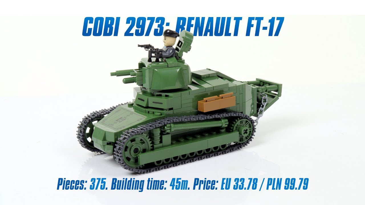 COBI Historical Collection Renault FT-17 Tank Construction Blocks Game Toy 