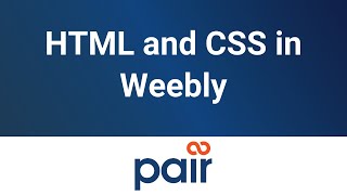 HTML and CSS in Weebly
