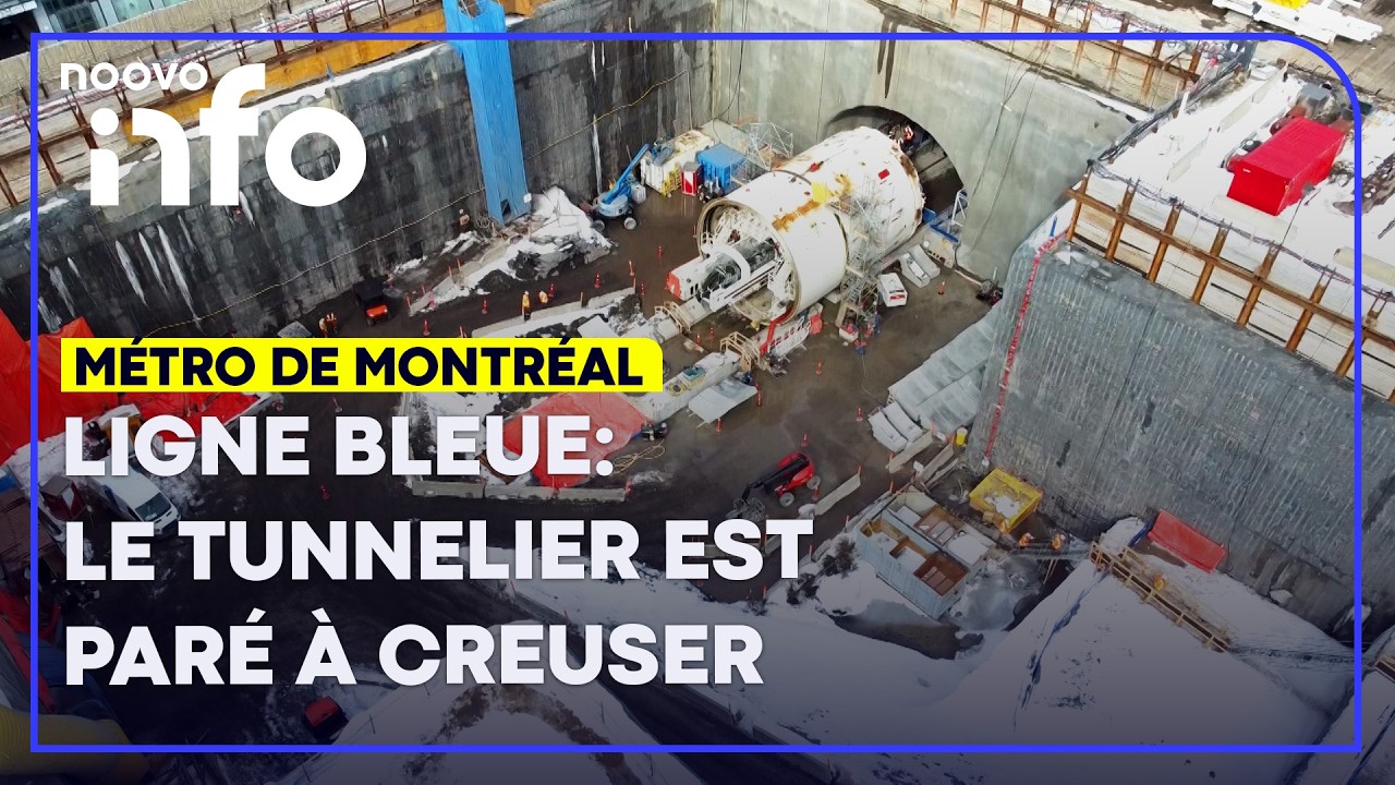 Ligne bleue du métro de Montréal: le tunnelier gigantesque est prêt à creuser