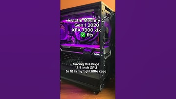 Huge 13.5 inch shoved into tight little Fractal Meshify C 7900 xtx #pcgaming