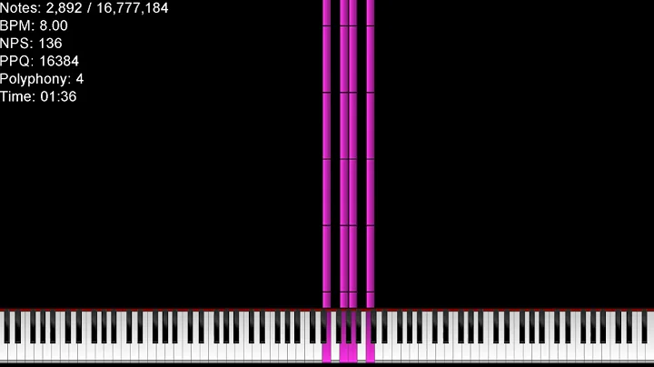[Black MIDI] FACE FABD EGBD EGAC DFAC DFGB CEGC CEGA# repeating 16 MILLION NOTES