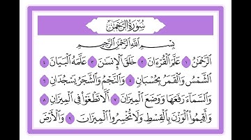 55 سورة الرحمن الشيخ محمد صديق المنشاوي رحمه الله