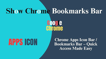 How to add apps icon or bookmarks bar on google chrome
