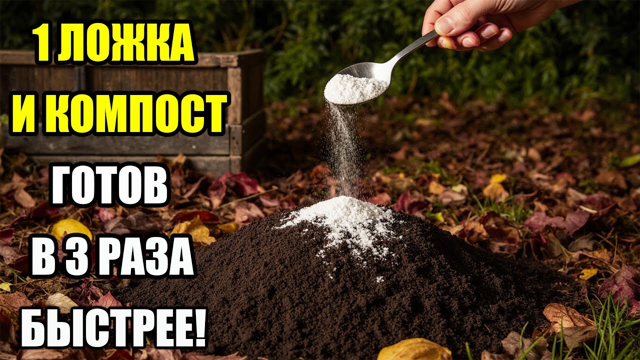Как ускорить компост осенью? 1 ложка – и компост готов в 3 раза быстрее! Секрет в одной добавке!