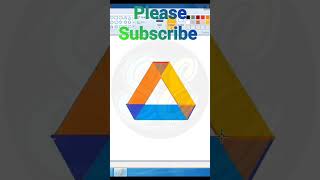 How to draw Google drive logo on computer in MS Paint #shorts #shortsfeed #google #drive #logo