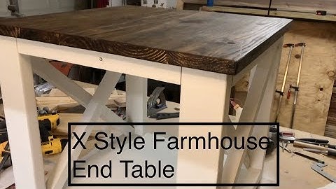 X style Farmhouse End Table DIY