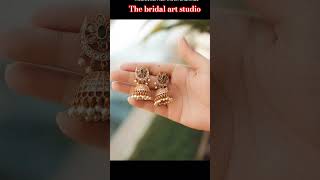 Latest bridal earrings Design|Simple &amp; Classy Earrings for Girls.#trending #viral.jhumka design