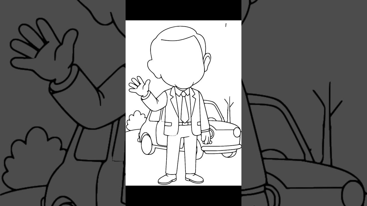 Mr. Bean Easy Drawing 🖌️ | 