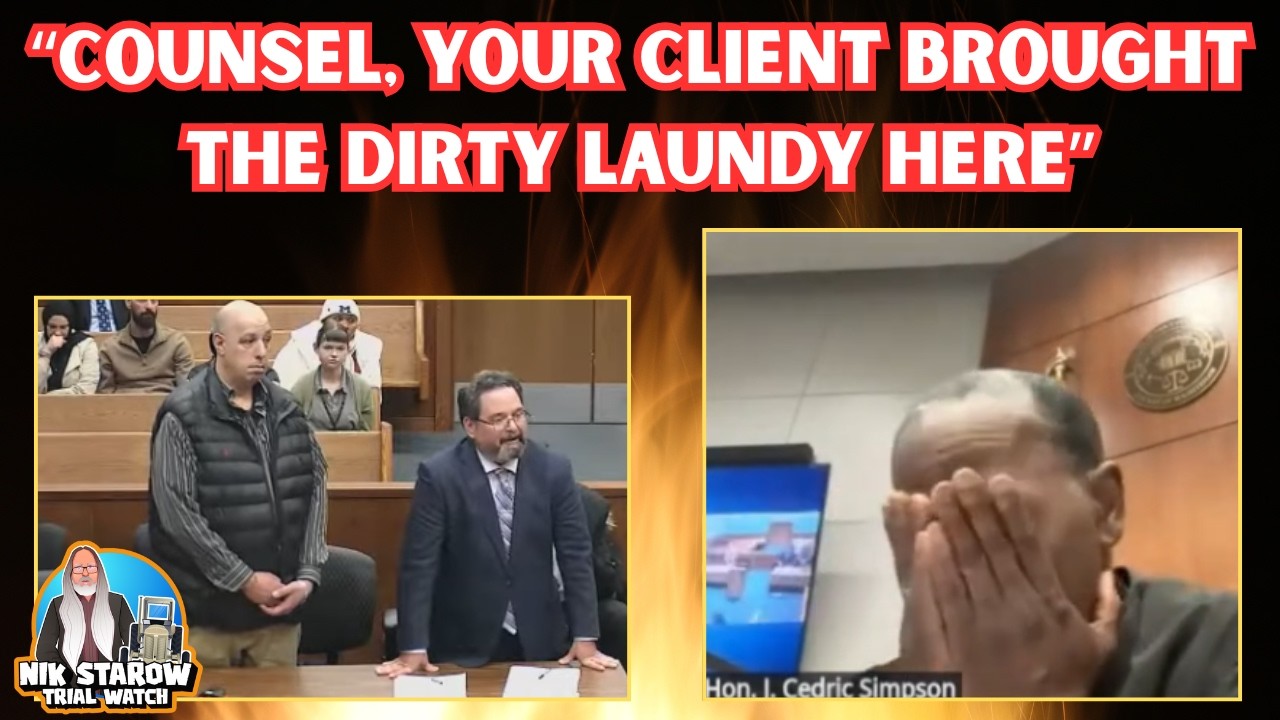 "Counsel, your client brought his dirty laundry here".  Judge Simpsons Court.