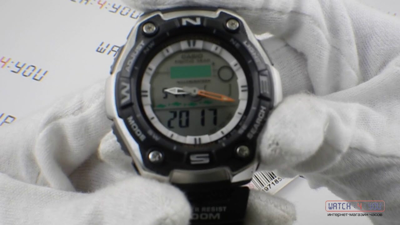 Часы для рыбаков. Обзор и настройка функций Casio AQW-101-1AVER - YouTube