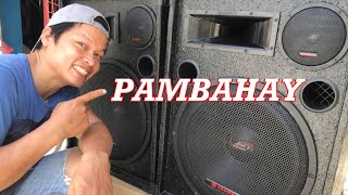 VIDEOKE TIPS/  SPEAKER SET UP PAMBAHAY CROWN  SIZE15