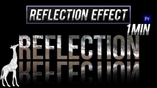 How To Make An Awesome Reflection Effect In Adobe Premiere Pro #reflection