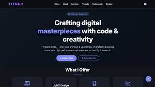 Responsive Personal Portfolio Website Using HTML CSS JavaScript with Dark Mode and Animation