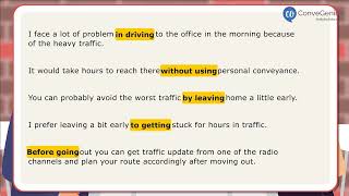 Preposition in, for, about etc    ~ing