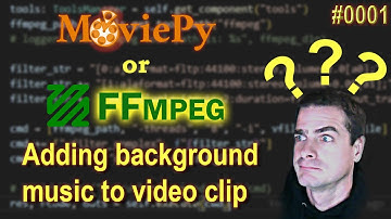 Adding background music to video clip with moviepy or ffmpeg