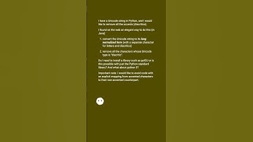 What is the best way to remove accents (normalize) in a Python unicode string? #shorts