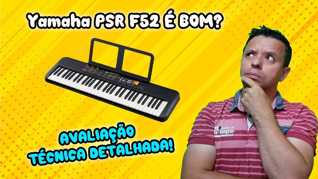 Teclado Musical Yamaha PSR-F52 com Suporte - Super Sonora