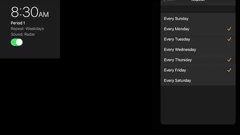 How to Set an Alarm to Simulate the Bell Schedule