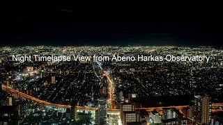 Night Timelapse View From Abeno Harkas Observatory, Abeno, Osaka, Japan, Nov. 9, 2020