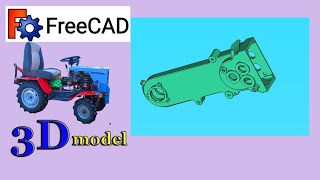 FreeCAD 3D model . Корпус редуктора МБ 40-2 .