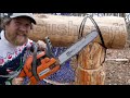 Bushcraft Chainsaw JOINERY - Day 20 of 30 Day Survival Challenge Maine Lockdown