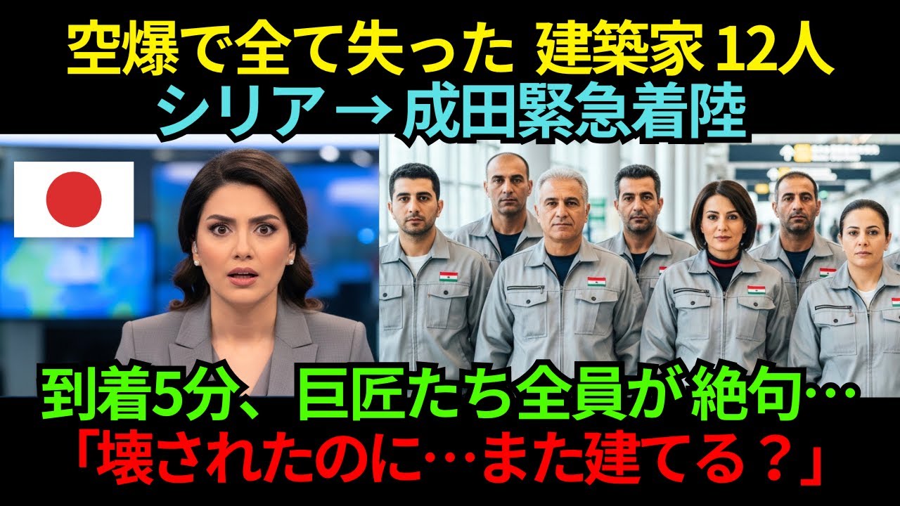 「もう何も建てたくない」空爆で全てを失ったシリアの巨匠建築家12人が成田に緊急着陸…日本の仮設住宅の前で全員が膝から崩れた理由とは【海外の反応】