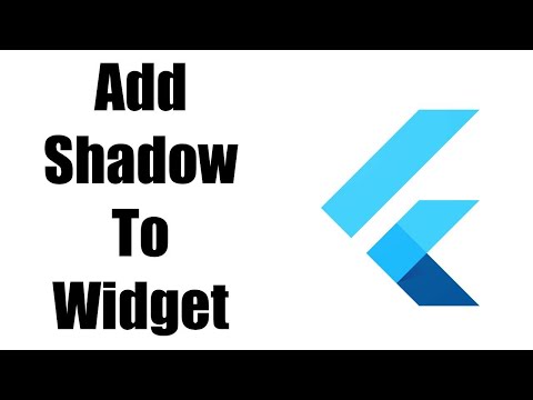 How Can I  Add Shadow To The Widget In Flutter