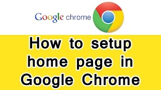 how to setup homepage in google chrome