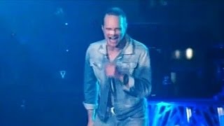 DAVE hurt his nose on jimmy kimmel live VAN HALEN new ( not televised )