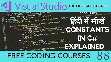 C# Constants - Explained in Hindi