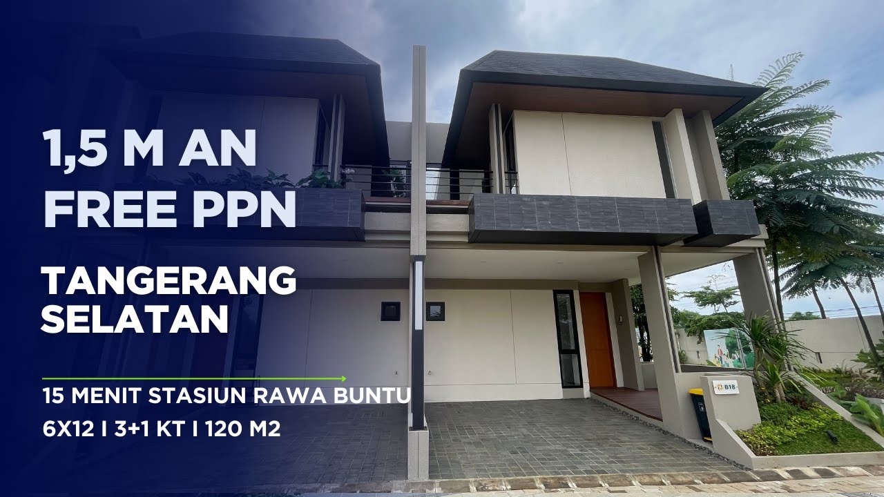 Gokil Abis Design Rumah dan Layout nya I Lokasi di Tangerang Selatan Secantik ini ga sampai 2M I