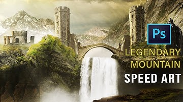 Legendary Mountain Photoshop Tutorial |  How to Create Matte Painting on Photoshop