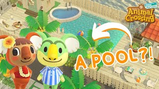 Building My Villagers A SWIMMING POOL | Speed Build | Animal Crossing New Horizons
