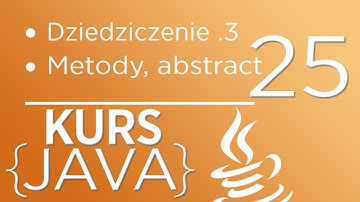 25. Kurs Java dla początkujących - Dziedziczenie cz. 3 (Metody, abstract)