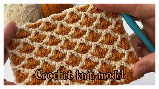 crochet knitting pattern making -5- tığ işi örgü modeli yapımı -5- Häkelstrickmuster machen -5-