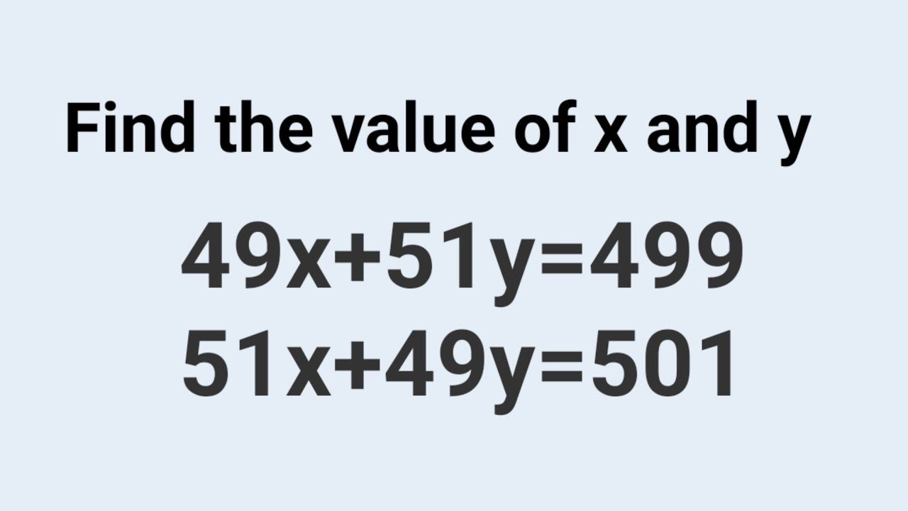 Find The Value Of X And Y Linear Equations In Two Variables Class10 find-the-value-of-x-and-y-linear-equations-in-two-variables-class10