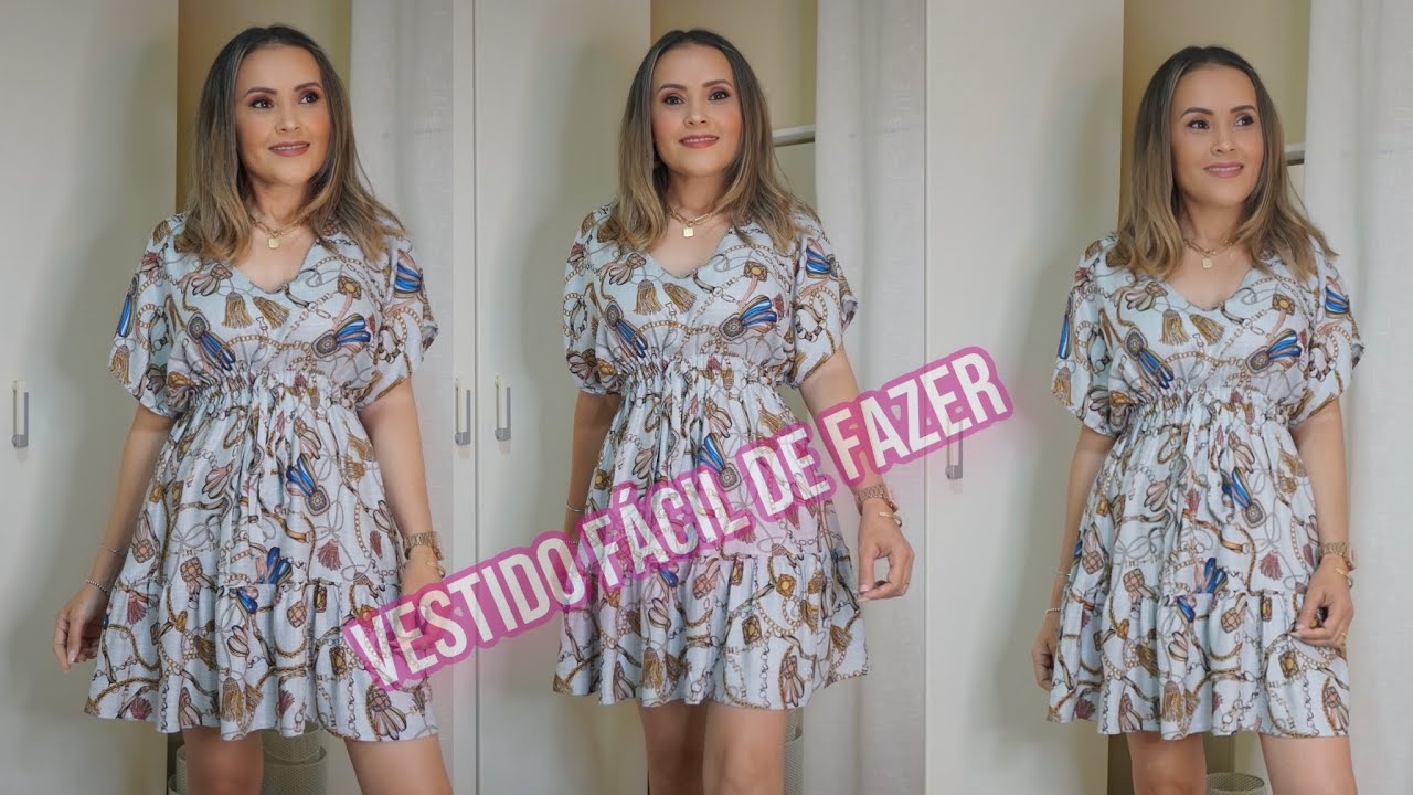 PASSO A PASSO VESTIDO ACINTURADO (Manga japonesa sem modelagem)