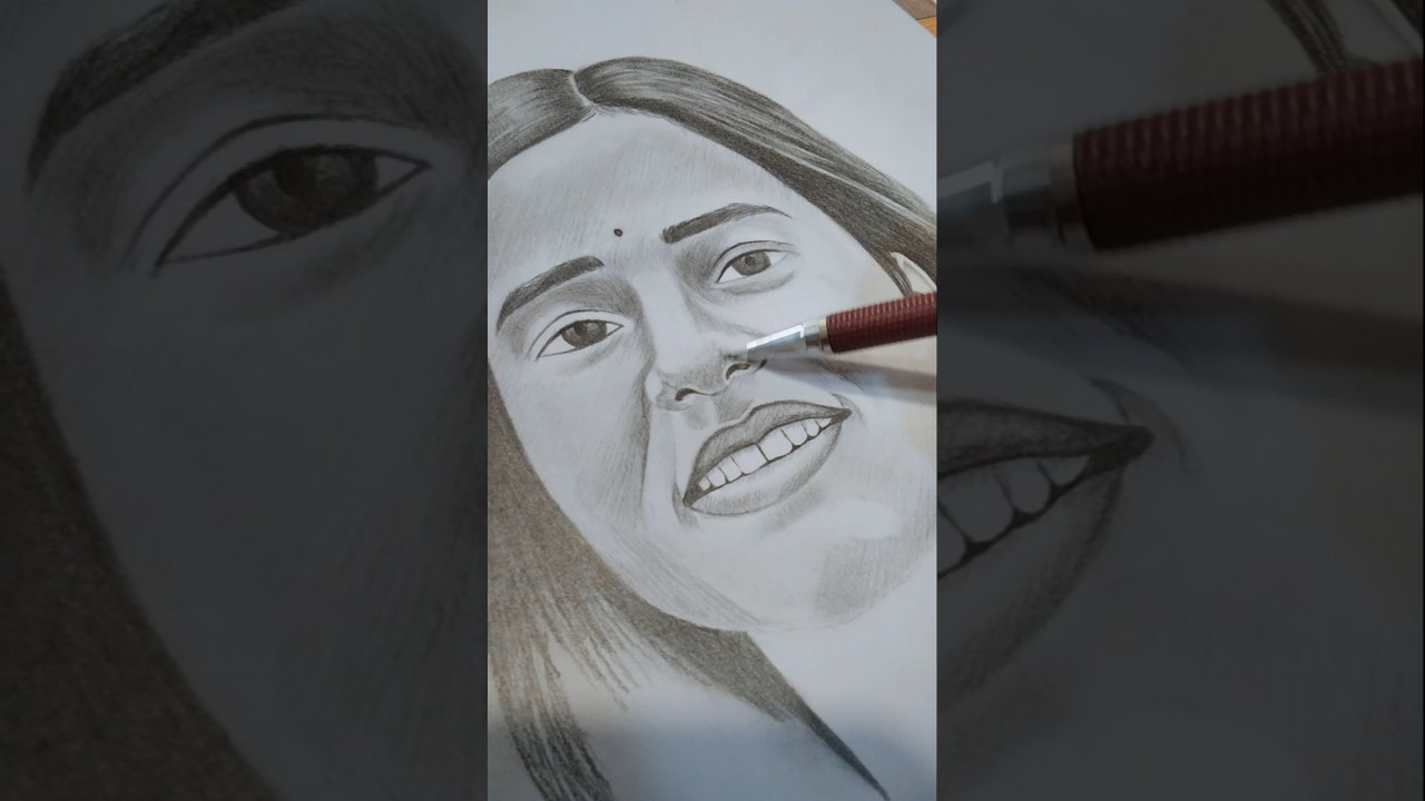 beautiful girl face sketch!! beautiful face pencil sketch! 