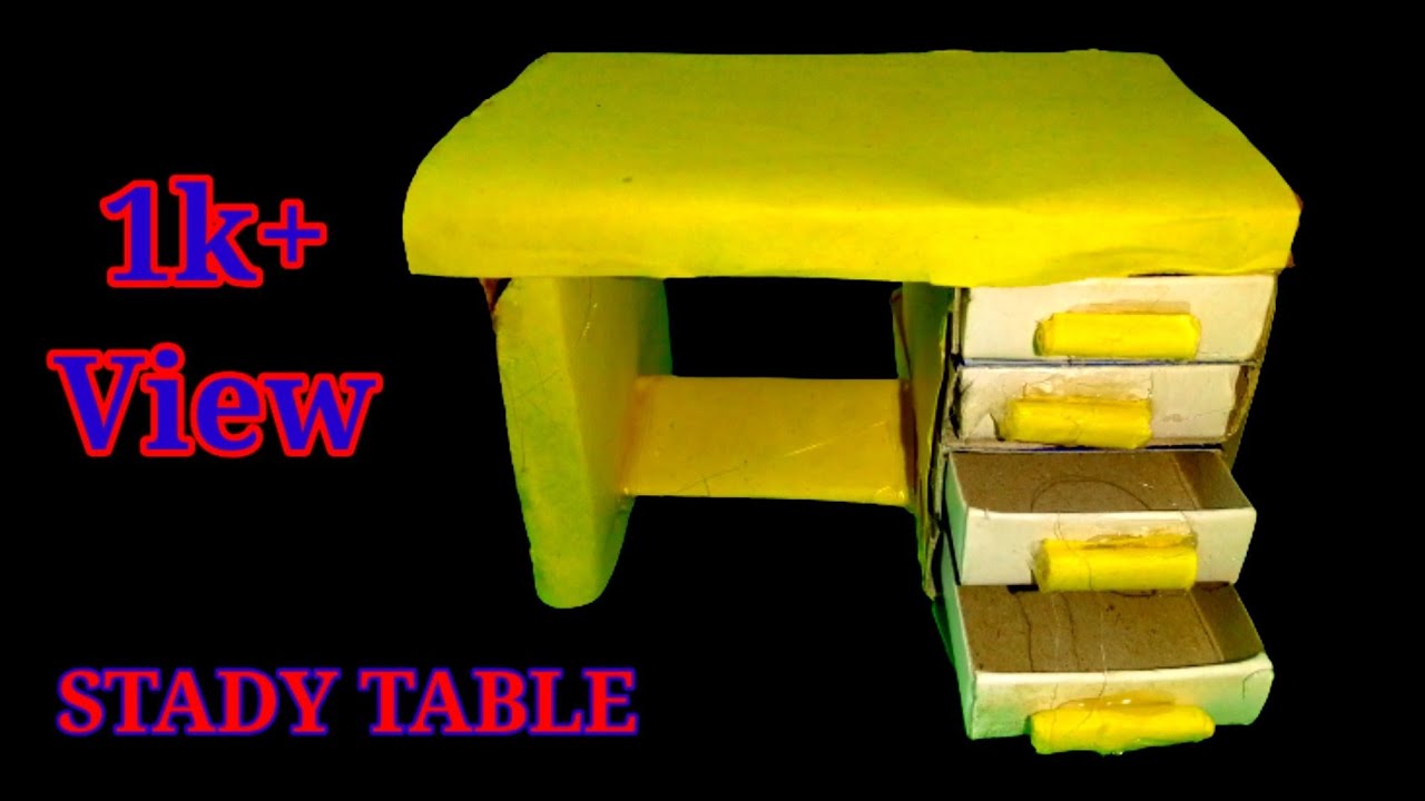 How To Make Matchbox Desk With Drawer | Hand Made Matchbox Craft | DIY Drawer From Matchbox |