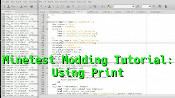 Minetest Modding Tutorial: using print