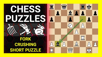 Chess Puzzles to Practice. Themes: Fork, Crushing, Short puzzle. Learn Chess