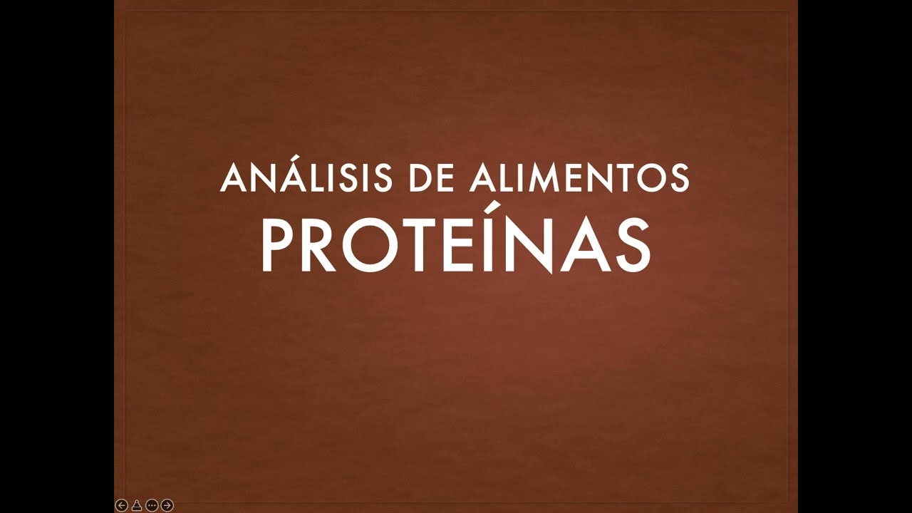 Análisis de proteínas en los alimentos
