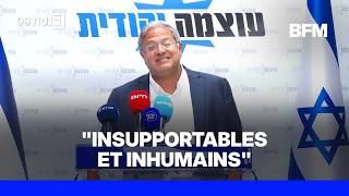 Gaza: France condemns Israeli Minister Ben-Gvir's remarks as unbearable and inhumane
