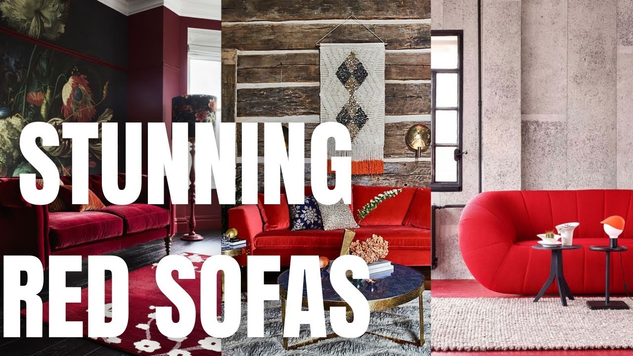 Living Room Red Couch Decor Ideas