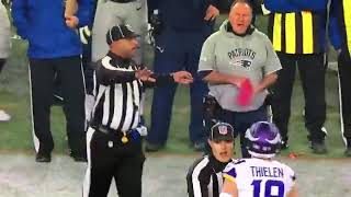 Bill Belichick tells Adam Thielen to "shut the F--k up, and sit the F--k down"